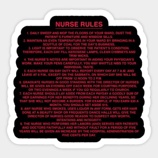 Nurse Rules Sticker